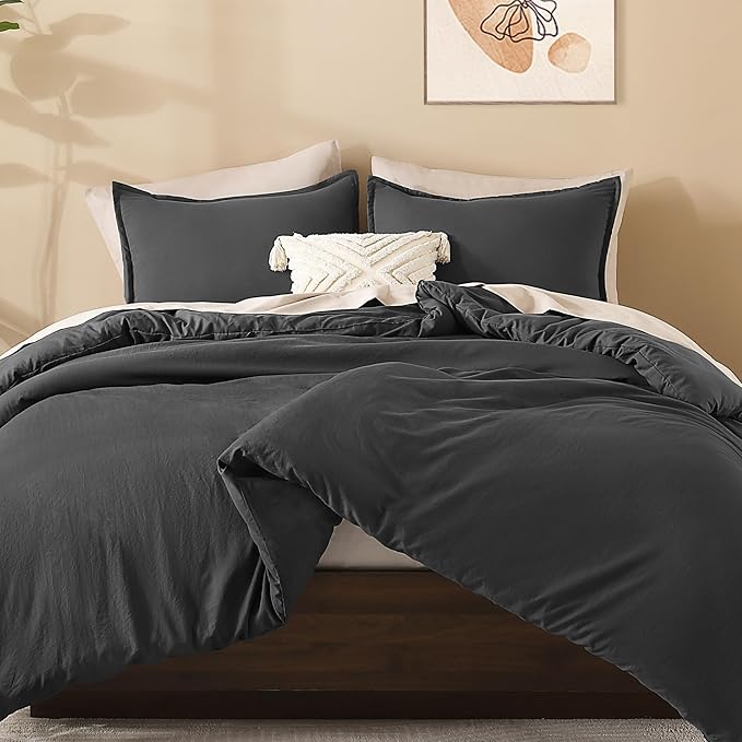 Litanika Grey Comforter Set Twin/Twin XL Size, 2 Pieces Lightweight Plain Bedding Comforter Set, All Season Fluffy Bed Set (66x90In Comforter & 1 Pillowcase)