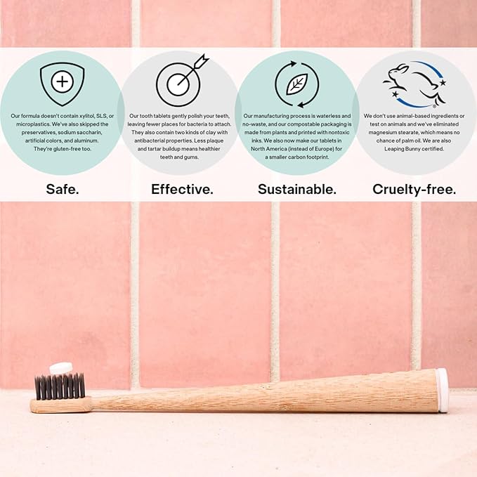 New Formula, Unpaste Toothpaste Tablets, Now w/Nano-HYDROXYAPATITE, Fluoride-Free Mint Remineralizing Tablet, Xylitol Free, Vegan, Plastic Free, Travel-Friendly, Resealable Packet, 125ct/2 mo Supply