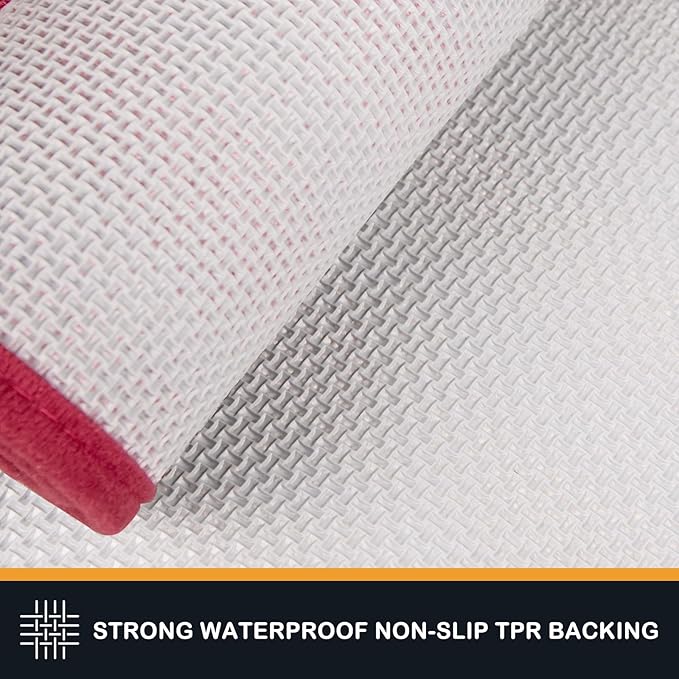 PURRUGS Dirt Trapping Door Mat 32" x 70", Non-Slip/Skid Machine Washable Entryway Rug, Dog Doormat, Super Absorbent Welcome Mat for Muddy Wet Shoes and Paws, Burgundy Red