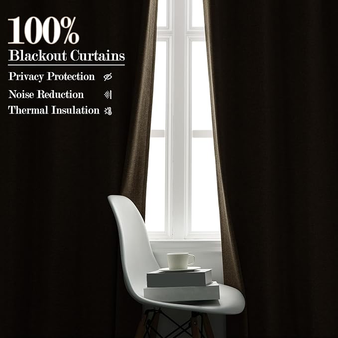 100% Blackout Linen Textured Drapes for Bedroom Pinch Pleated Curtains for Track System Portable Drapery for Sliding Glass Door/Storage/Space Room Divider, 70" Wx96 L, 1 PC, Light Khaki