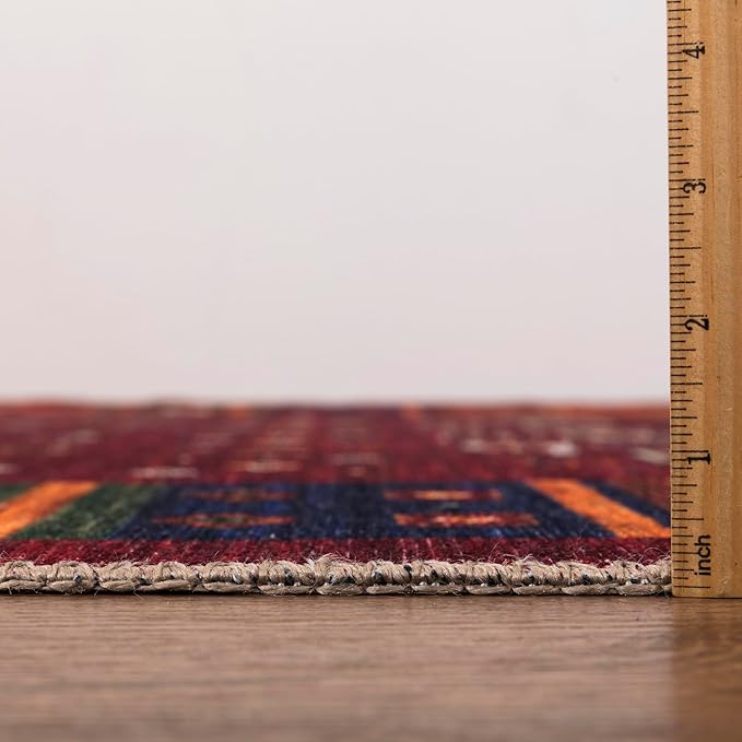 Keen Home Design 2x7 Rug - Machine Washable Runner Rug with Non-Slip Backing, Ideal for Hallway, Entryway, Kitchen, Laundry Room - Vintage, Easy Clean, Durable, Low Pile Rug - (2'6" x 7')