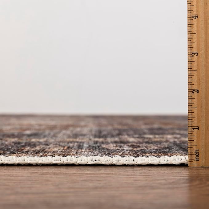 Keen Home Design 2x7 Rug - Machine Washable Runner Rug with Non-Slip Backing, Ideal for Hallway, Entryway, Kitchen, Laundry Room - Vintage, Easy Clean, Durable, Low Pile Rug - (2'6" x 7')