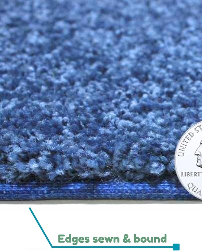 KOECKRITZ Soft and Colorful Kids Classroom Area Rugs (Passes Flammability Pill Test) Many Sizes and Bright Colors to Select from (10' Round, Royal)