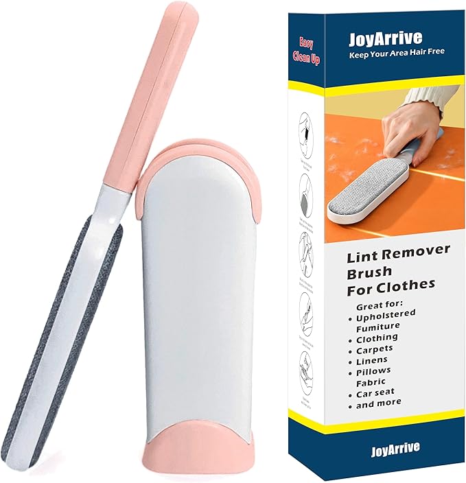 Self-Cleaning Pet Hair Remover, Lint Remover, Cat Fur Bush, Sitcky Roller for Clothes, Reusable Hair Cleaner Brush, Lint Brush for Clothes, Better Than Tapes Roller Brush B (Pink)