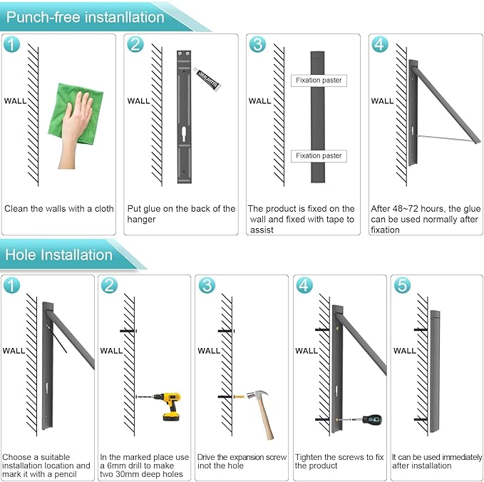 Retractable Clothes Drying Rack,Space Saver Wall Mounted Folding Hanger for Laundry Room, Closet Storage Organization, Easy Installation Aluminium Never Rust Dryer 1pcs