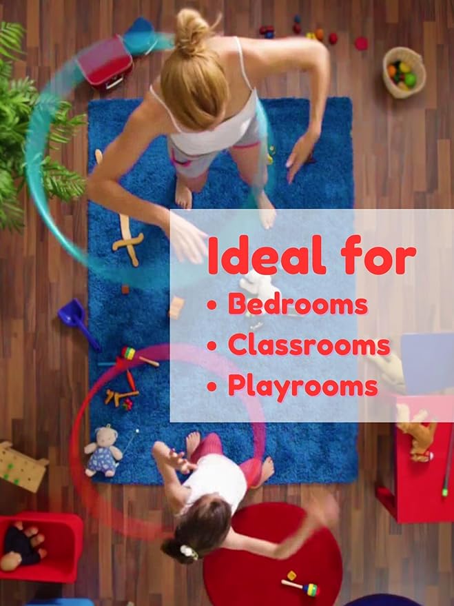 KOECKRITZ Soft and Colorful Kids Classroom Area Rugs (Passes Flammability Pill Test) Many Sizes and Bright Colors to Select from (6' x 6', Lemon)
