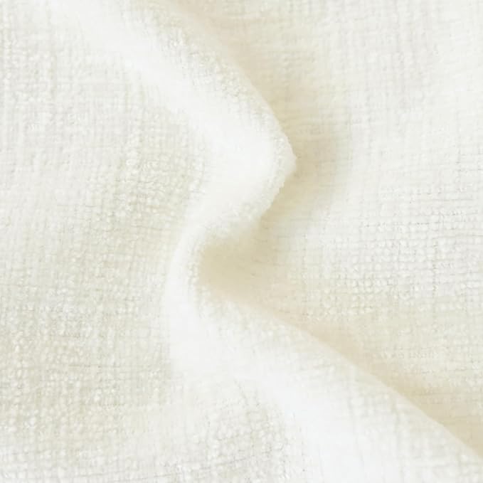 CaliTime Throw Pillow Covers Decorative 22 X 22 Inches Pack of 2 Cozy Chenille Cushion Cases for Couch Sofa Bed Living Room Home Cream