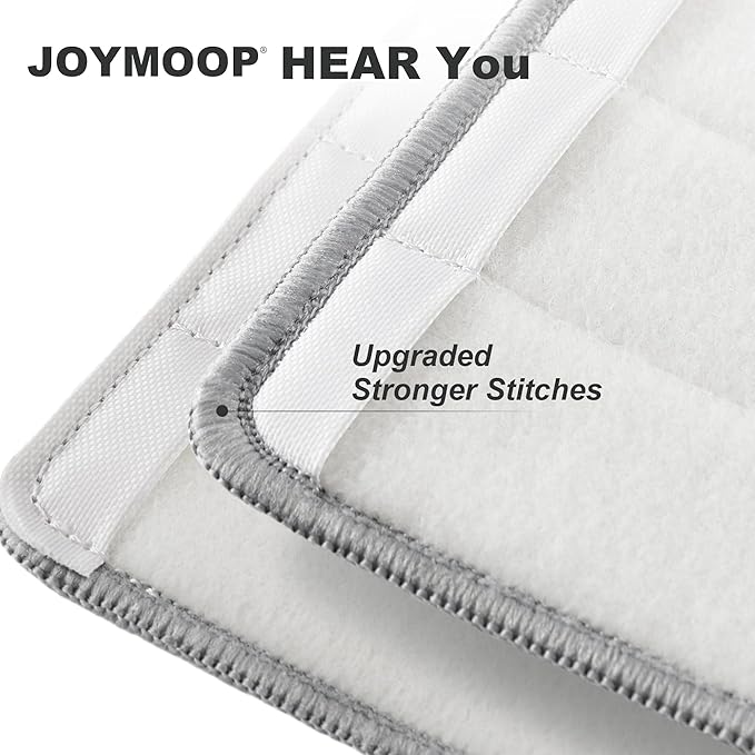 JOYMOOP Flat Mop Pads, Microfiber Mop Cleaning Pads, Washable Pads, Pads Replacement for JOYMOOP Flat Mop or Mop Bucket Set, Pack of 50 Refills 13inch - Grey and Stripe