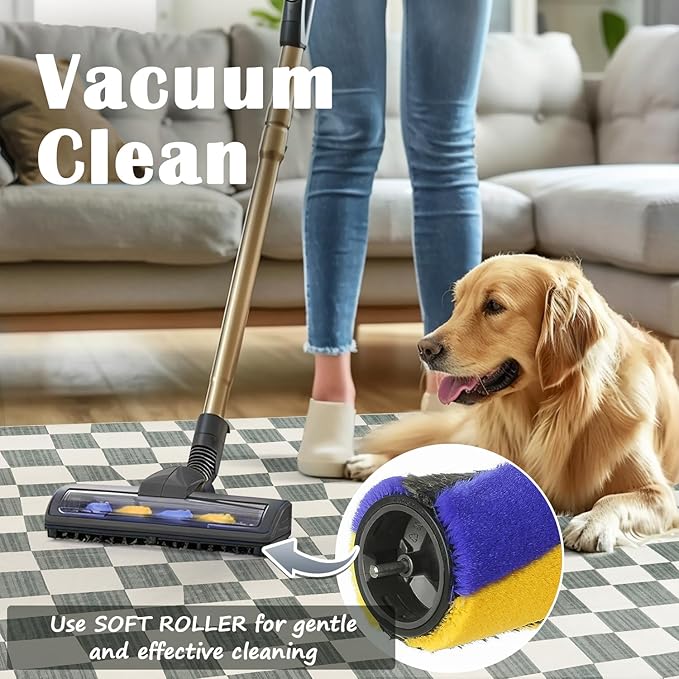 jinchan Runner Rug 2x5 Hallway Washable Modern Checkered Geometric Lattice Kids Bedroom Rug Indoor Floor Cover Non Slip Soft Carpet for Nursery Room Kitchen Laundry Room Home Grey