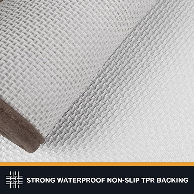 PURRUGS Dirt Trapping Door Mat 32" x 70", Non-Slip/Skid Machine Washable Entryway Rug, Dog Doormat, Super Absorbent Welcome Mat for Muddy Wet Shoes and Paws, Grayish Brown