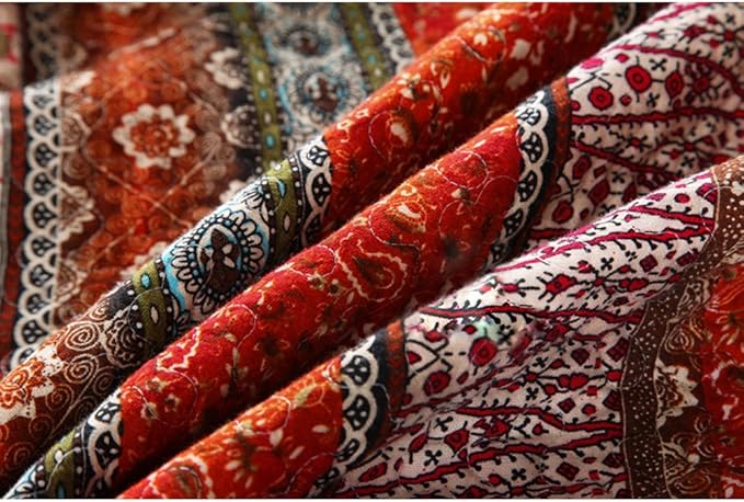 NEWLAKE Striped Classical Cotton Patchwork Bedspread Quilt Sets, Twin Size