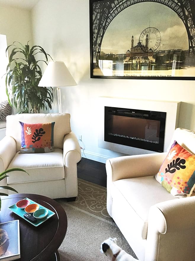 Matisse Coral Pillow Cover | Orange Modern Pillows | Modern Chair Cushion| Farmhouse Pillows | Flower Outdoor Pillow | Mid Century Chair Cushion | Hand Embroidered Wool Size 18x18