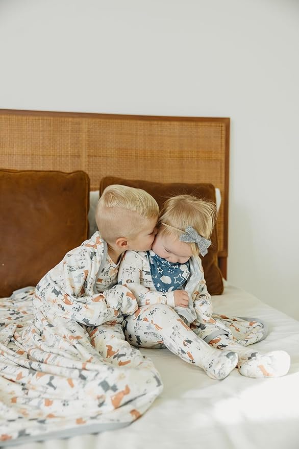 Copper Pearl Jumbo Premium Knit 3 Layer Stretchy Throw Blanket Rufus, Twin