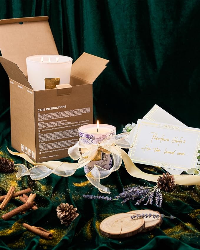 M&SENSE Large Candles Caramel Pumpkin Latte Scented, 3 Wick Natural Soy Candles for Home Scented, 150H Long Lasting Slow Burn Jar Candle 35oz, No Toxic Aromatherapy Candle for Stress Relief