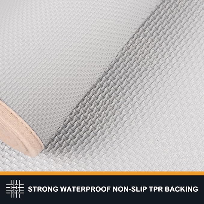 PURRUGS Dirt Trapping Door Mat 24" x 59", Non-Slip/Skid Machine Washable Entryway Rug, Dog Doormat, Super Absorbent Welcome Mat for Muddy Wet Shoes and Paws, Beige