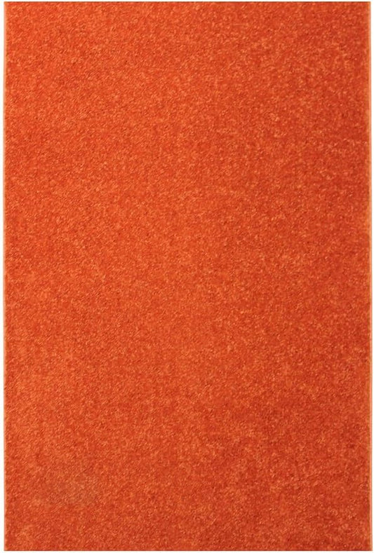 KOECKRITZ Soft and Colorful Kids Classroom Area Rugs (Passes Flammability Pill Test) Many Sizes and Bright Colors to Select from (7' x 7', Tangerine)