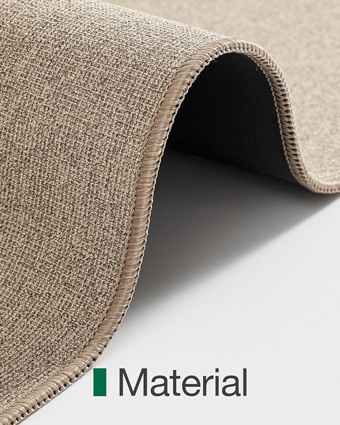 LUMI Indoor Door Mat 24"x36", Ultra Thin Low Profile Non-Slip Doormat for Home Entrance, Absorbent & Stain-Resistant Welcome Mats, Washable Entryway Mat for Front Door, Patio, Porch, Khaki