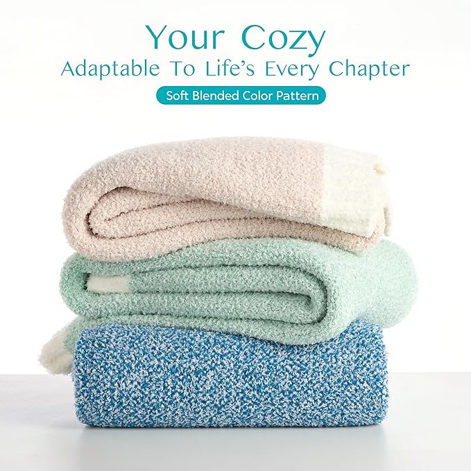 Joiedomi Twin Blanket for Couch Bed, Sage Green Knitted Blankets Gifts for Women Mom Girls, Cozy Cute Soft Throw Home Room Decor Aesthetic for Women Mothers Birthday Gifts 60x80 Inches