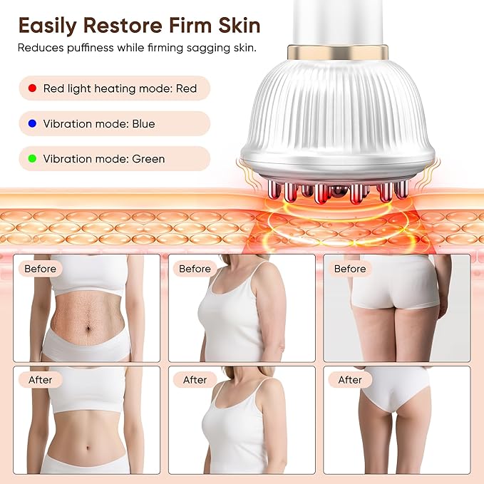 Multford 3 in 1 Body Sculpting Machine & Lymphatic Drainage Massager,Portable Cellulite Massage Tool，Skin Tightening Device for Legs, Arms & Belly, Body,Effectively Tightens The Skin