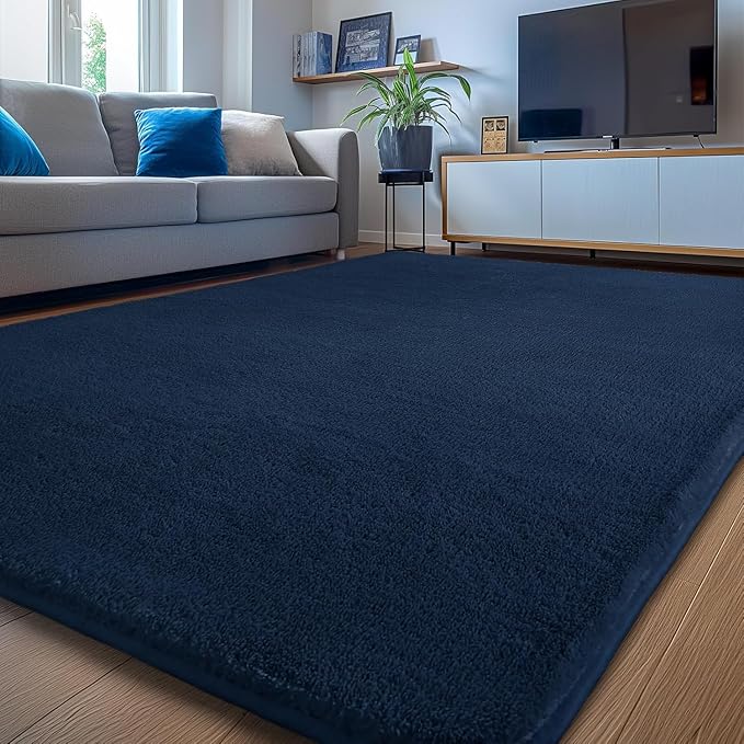 Sour Lemon 10x14 Area Rugs for Living Room, Soft Large Area Rug Fluffy Rugs for Bedroom，Machine Washable Area Rug Non Slip Carpet Rug for Living Room Playroom Kids Room Home Decor