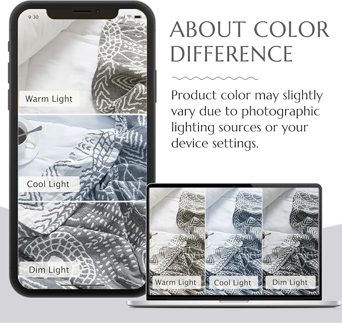 JINCHAN Boho 100% Cotton Muslin Blanket 3-Layer Twin Size Geometric Lightweight Reversible Soft Cozy Throw for Couch Sofa Bed All Season Coverlet Ideal Gift Bedroom Living Room Decor Grey 60x80 Inches