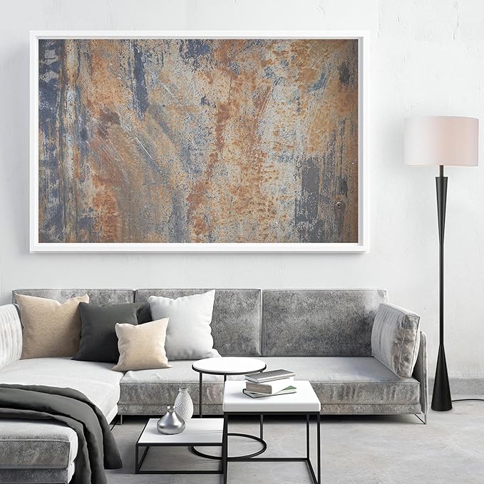 Globe Electric 67224 70" Floor Lamp, Matte Black Finish, White Fabric Shade, Modern Tapered Frame, E26 Base, Contemporary Living Room and Bedroom Lighting