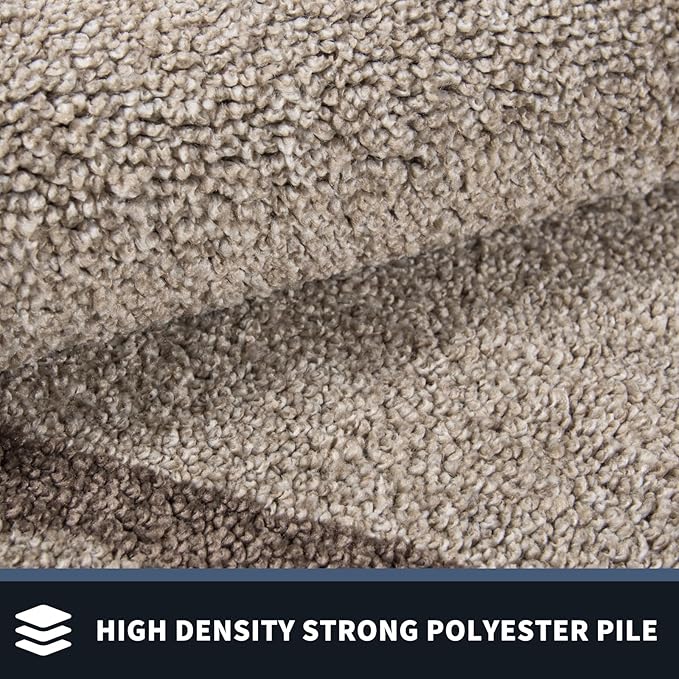 PURRUGS Dirt Trapping Door Mat 34" x 60", Non-Slip/Skid Machine Washable Entryway Rug, Shoes Scraper, Area Rug, Super Absorbent Welcome Mat for Muddy Wet Shoes and Paws, Beige & Grayish Brown