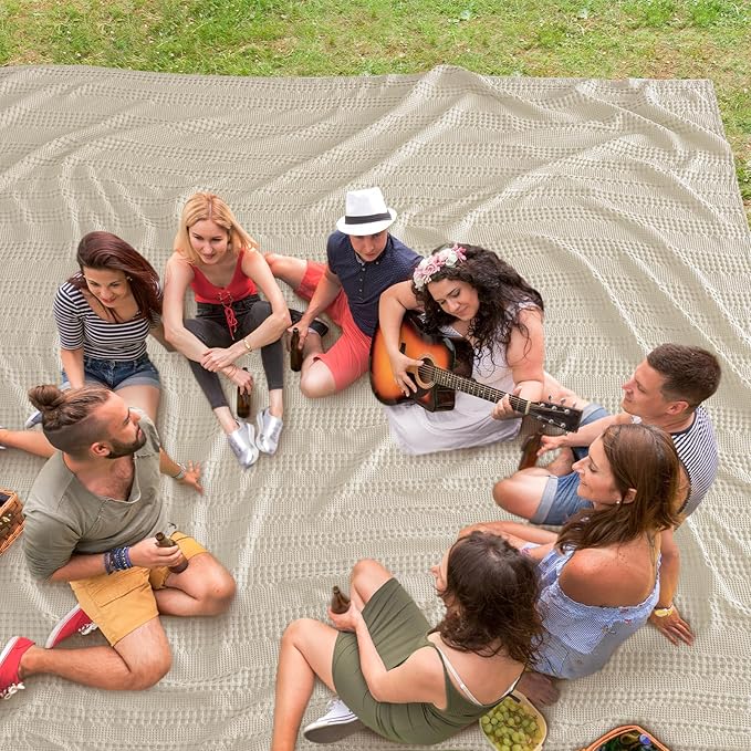 PHF Cooling Waffle Blanket California King Size, Lightweight 60% Rayon Derived from Bamboo & 40% Cotton Breathable Blanket for Hot Sleepers, Soft and Luxury for Bed Couch and Sofa, 110"x96", Linen