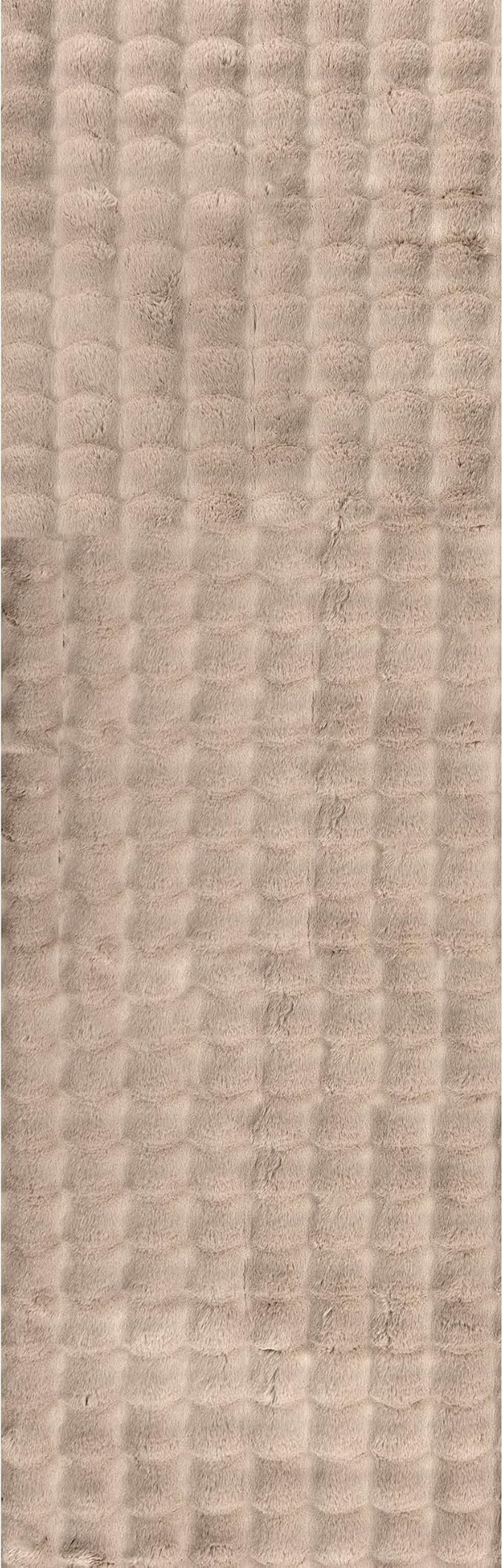 nuLOOM Jeni Checkered 2'6" x 10' Machine Washable Runner Rug for Living Room Bedroom Dining Room Entryway Hallway Kitchen, Taupe