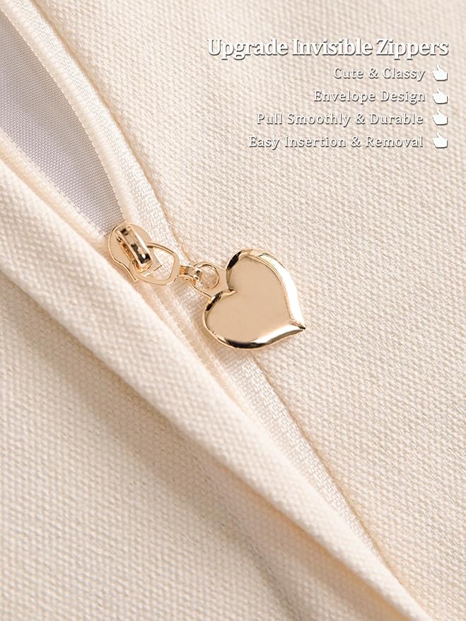 Fall Boho Chenille Tufted Throw Pillow Covers 18x18 Inch Set of 2 Farmhouse Striped Couch Decorative Pillow Covers Accent Neutral Pillowcase Yellow Orange Cushion Cover for Livingroom Sofa Bed