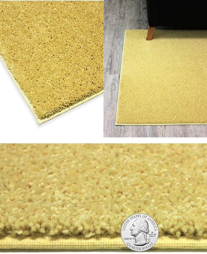 KOECKRITZ Soft and Colorful Kids Classroom Area Rugs (Passes Flammability Pill Test) Many Sizes and Bright Colors to Select from (6' x 6', Lemon)