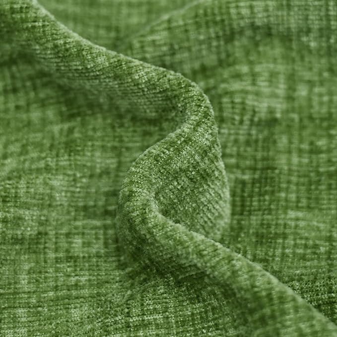 CaliTime Throw Pillow Covers Decorative 20 X 20 Inches Pack of 2 Cozy Chenille Cushion Cases for Couch Sofa Bed Living Room Home Forest Green