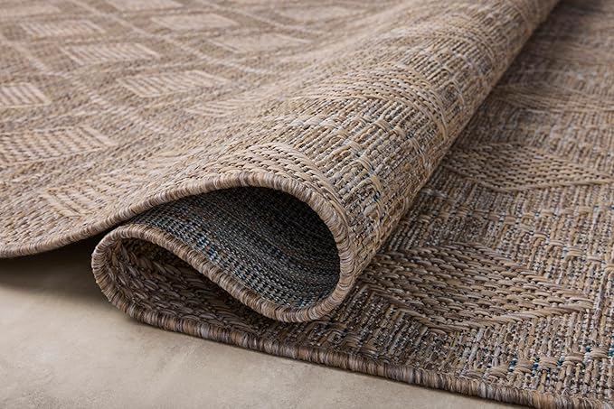 Loloi Amber Lewis Topanga Collection TOP-06 Natural/Mist 5'-3" x 7'-6" Indoor/Outdoor Area Rug
