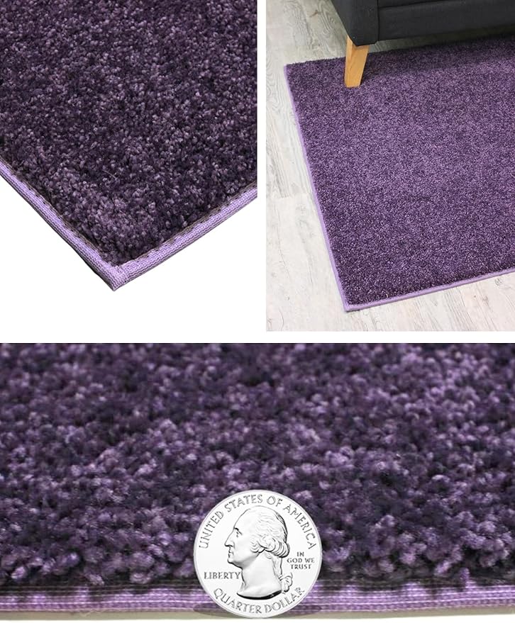 KOECKRITZ Soft and Colorful Kids Classroom Area Rugs (Passes Flammability Pill Test) Many Sizes and Bright Colors to Select from (9' x 12', Eggplant)