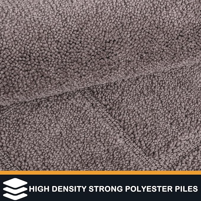 PURRUGS Dirt Trapping Door Mat 32" x 47", Non-Slip/Skid Machine Washable Entryway Rug, Dog Doormat, Super Absorbent Welcome Mat for Muddy Wet Shoes and Paws, Grayish Brown