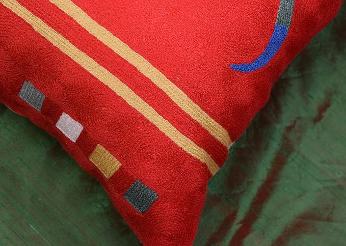 Kandinsky Abstract Pillow Cover - Red, 18x18, Modern, Abstract, Home Decor, Couch, Sofa, Bed, Chair, Loveseat, Living Room, Bedroom, Porch, Outdoors, Office