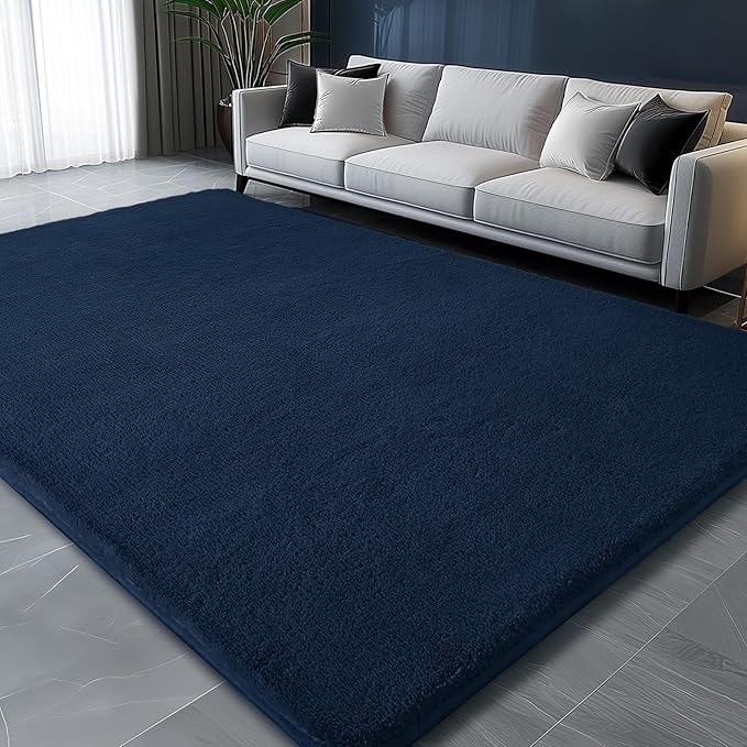 Sour Lemon 9x12 Area Rugs for Living Room, Soft Large Area Rug Fluffy Rugs for Bedroom，Machine Washable Area Rug Non Slip Carpet Rug for Living Room Playroom Kids Room Home Decor