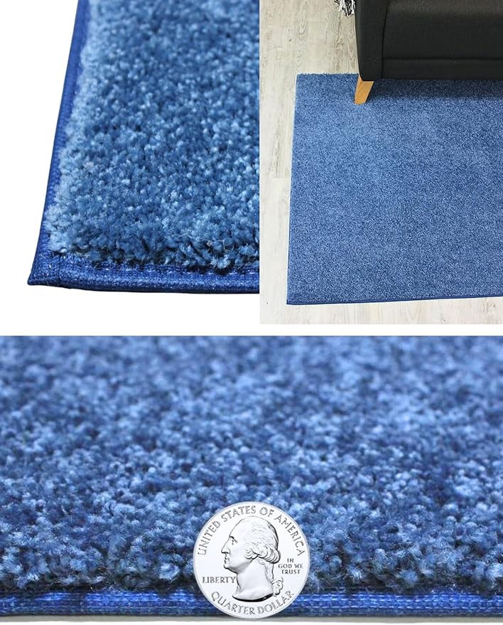 KOECKRITZ Soft and Colorful Kids Classroom Area Rugs (Passes Flammability Pill Test) Many Sizes and Bright Colors to Select from (10' Round, Royal)