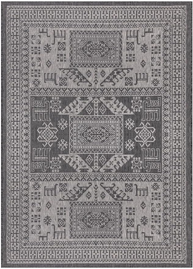 Keen Home Design Terrace Outdoor Area Rug - 4x6 Washable Indoor/Outdoor Rug for Patio, Kitchen, Balcony, Beach, Garden, Deck and Porch, Size: 3'10"x5'7"