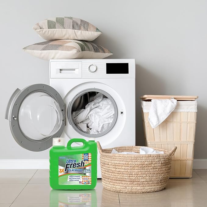 Ultra Fresh 2 Pack 3X Platinum Liquid Laundry Detergent up to 320 Loads, Original Green - Deep Cleaning Power and Fresh Scent for Washing Clothes