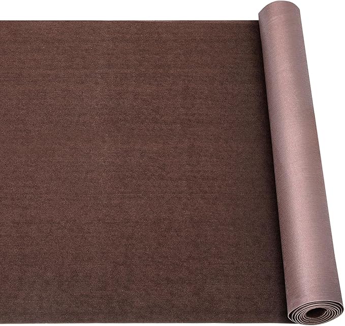 Marine Carpet,6 FT x 23 FT Brown Indoor Outdoor Carpet 0.2" Thick Boat Carpet with Water-Proof TPE Backing, Non-Slide Outdoor Marine Carpet Roll for Home, Patio, Porch, Deck