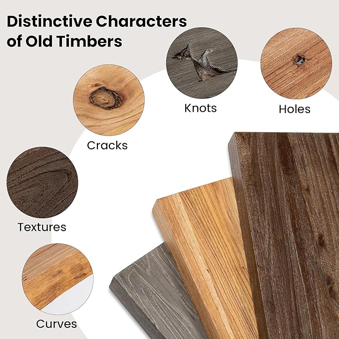 Floating Shelves for Wall, 36"x9.3" Rustic Solid Live-Edge Elm Wood Wall Shelves, Heavy-Duty Floating Shelves with Invisible Brackets, Set of 2 for Living Room, Bedroom, and Kitchen, Walnut Finish