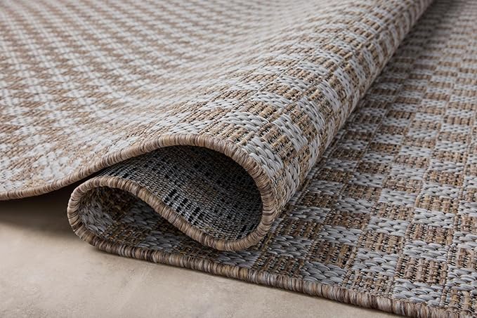 Loloi Amber Lewis Topanga Collection TOP-02 Natural/Silver 5'-3" x 7'-6" Indoor/Outdoor Area Rug
