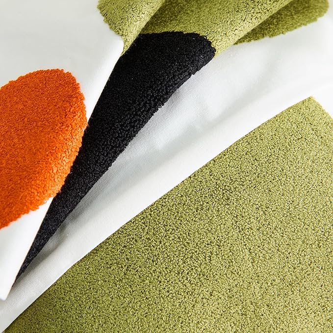 HOdo Home 2PCS Tufted Boho Jacquard Pillow Covers, Pillow Covers-Throw Pillow Cover,Farmhouse Decorative Pillow Cover,Pillow Cases for Couch,Sofa,Bed,Chair,Living Room,Home Decor (18x18inch)