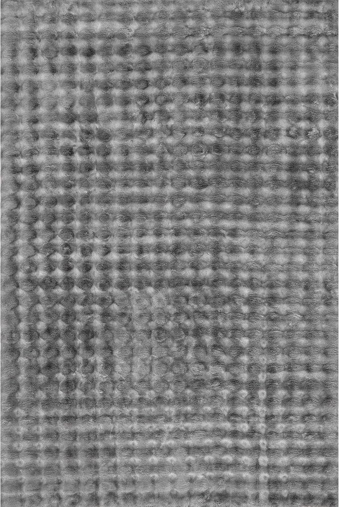 nuLOOM Jeni Checkered 2x3 Machine Washable Accent Rug for Living Room Bedroom Dining Room Entryway Kitchen, Dark Grey