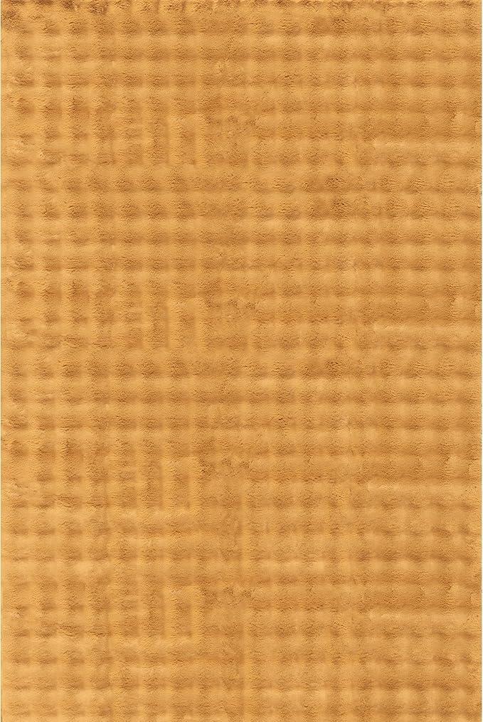nuLOOM Jeni Checkered 3'9" x 6' Machine Washable Area Rug for Living Room Bedroom Dining Room Kitchen, Gold