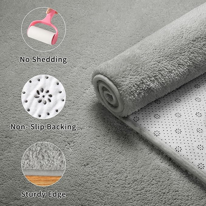 Sour Lemon 9x12 Area Rugs for Living Room, Soft Large Area Rug Fluffy Rugs for Bedroom，Machine Washable Area Rug Non Slip Carpet Rug for Living Room Playroom Kids Room Home Decor