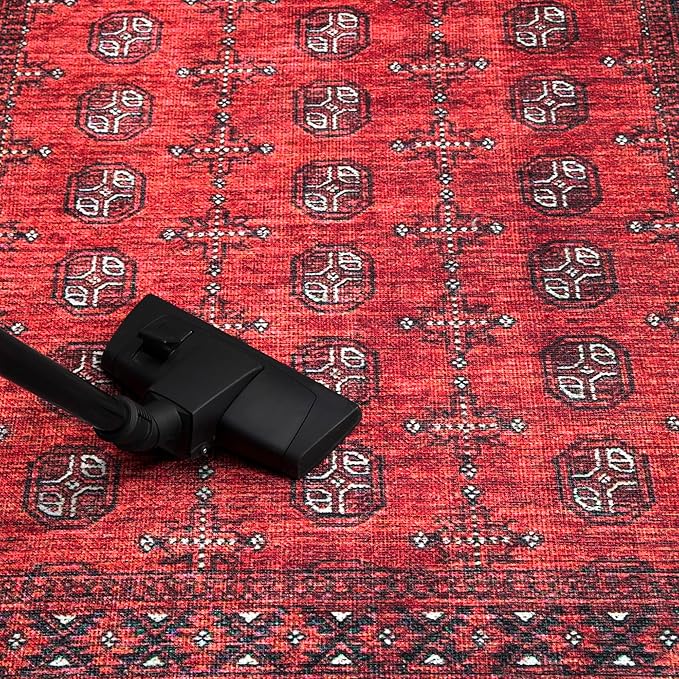 Keen Home Design 2x7 Rug - Machine Washable Runner Rug with Non-Slip Backing, Ideal for Hallway, Entryway, Kitchen, Laundry Room - Vintage, Easy Clean, Durable, Low Pile Rug - (2'6" x 7')