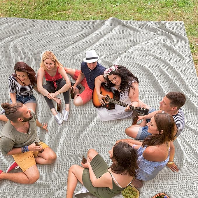 PHF Cooling Waffle Blanket California King Size, Lightweight 60% Rayon Derived from Bamboo & 40% Cotton Breathable Blanket for Hot Sleepers, Soft and Luxury for Bed Couch and Sofa, 110"x96", Grey