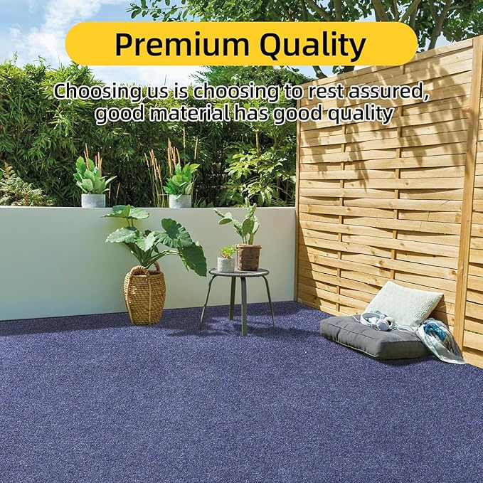 Marine Carpet,6 FT x 23 FT Deep Blue Indoor Outdoor Carpet 0.2" Thick Boat Carpet with Water-Proof TPE Backing, Non-Slide Outdoor Marine Carpet Roll for Home, Patio, Porch, Deck